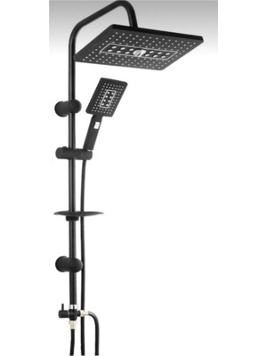 Özgürce Siyah Çok Fonksiyonlu Pirinç Robot Tepe Duş Seti
