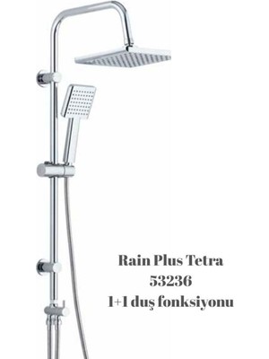 Özgürce Tetra Tepe Duş Sistemi 1+1 Fonksiyonlu, Şık ve Kullanışlı Tasarım