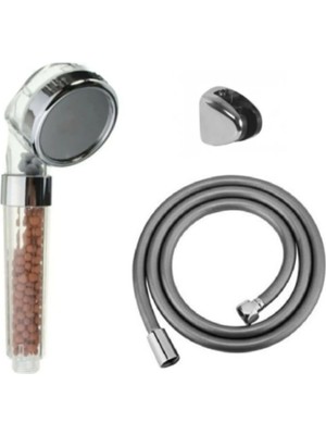 Özgürce Enerji Tasarruflu Arıtmalı Duş Seti, Pvc Hortum ve Askılı Duş Başlığı