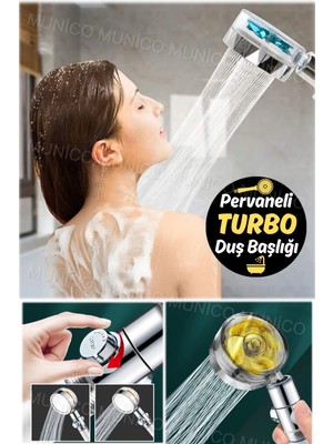 Özgürce 360° Dönebilen, Filtreli ve Tasarruflu Turbo Duş Başlığı
