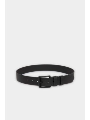 DeFacto Erkek Dikdörtgen Toka Suni Deri Jean KEMERI H5067AXNS