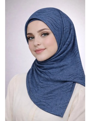 Mim Eşarp ve Şal Enba Mio Jazz (Caz) Desenli Eşarp 100X100 cm