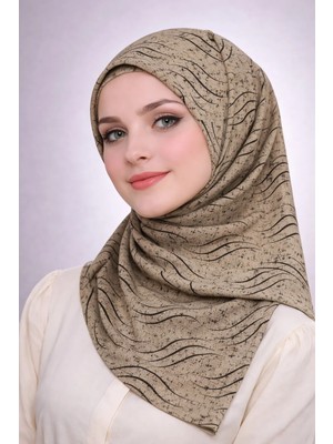 Mim Eşarp ve Şal Enba Mio Jazz (Caz) Desenli Eşarp 100X100 cm