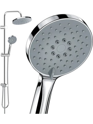 Özgürce Krom Paslanmaz Tepe Duş Seti, Şık ve Dayanıklı, Konforlu Duş Deneyimi