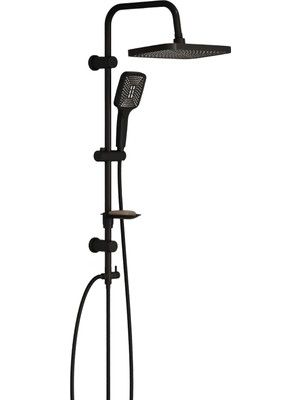Özgürce Siyah Paslanmaz Çelik Lüks Duş Seti, Robot Duş Takımı ve Banyo Aksesuarları