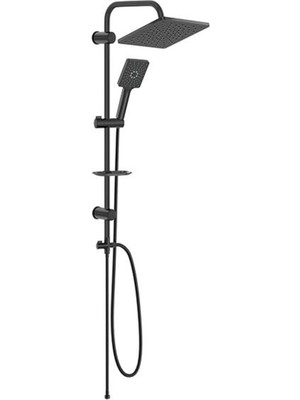 Özgürce Şık Siyah Duş Kolonu, Modern ve Fonksiyonel Tasarım