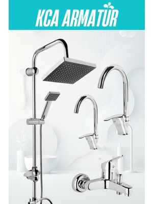 Özgürce Kca Robot Duş ve Mutfak Bataryası Seti, Şık ve Fonksiyonel Tasarım