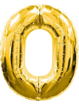 İlk El Grup Ieg™ 0 Rakamlı Folyo Balon Gold Renk  40 Inç
