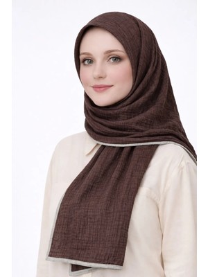 Mim Eşarp ve Şal Biyeli Müslin Düz Renk Şal 90X190CM