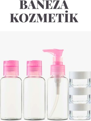 Özgürce Pembe Renkli Çok Amaçlı Seyahat Organizer Seti, Çanta ve Bavul Içi Düzenleyici