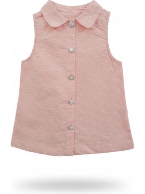 Betüş Kız Çocuk Düğmeli Elbise