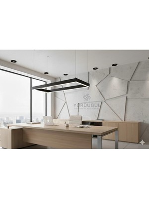 Yurdugül 30X60 cm Siyah Kasa Lineer LED Armatür 3000K Günışığı – Ofis Tavan Aydınlatma