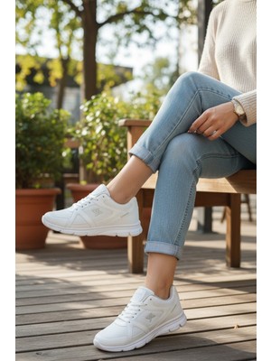Enoch Kadın Ortopedik Ultra Hafif Fileli ve Katmanlı Saya Yapılı Spor Ayakkabı