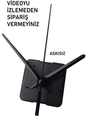 Cnr Shop Saat Mekanizması, 14 mm Şaft Boyu Saat Makinesi Sessiz Çalışır Akrep-Yelkovan-Saniye-(Askısız)
