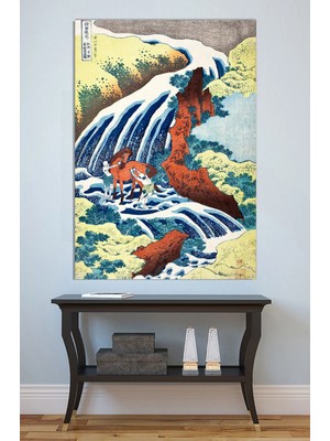 Mushen Studio Katsushika Hokusai Yoshitsune Atı Yıkıyor Kanvas Tablo Ukiyo-E Japon Sanat Duvar Dekoru