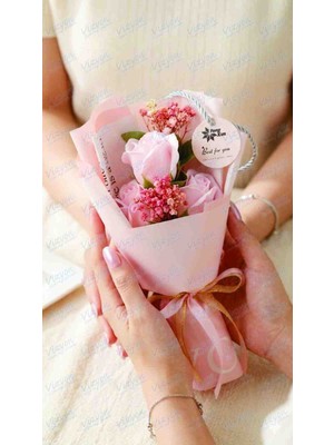 Vizyon Çiçek Çantalı Kokulu Yapay Gul Buketi