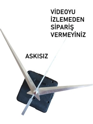 Cnr Shop Saat Mekanizması 14 mm Şaft Boyu Saat Makinesi Sessiz Çalışır Akrep-Yelkovan-Saniye-(Askısız)