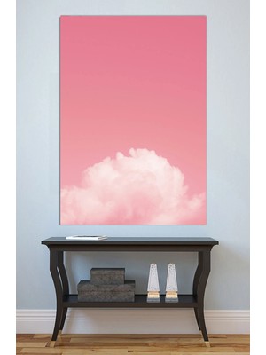 Mushen Studio Pembe Gökyüzü Bulut Tablo - Pastel Gün Batımı Bulut Manzarası Duvar Sanatı