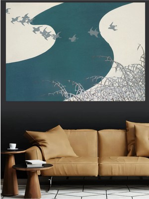 Mushen Studio Soyut Kuşlar Gökyüzü Dalga Minimalist Kanvas Tablo
