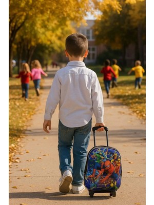 Newfull Erkek Portatif Çekçekli Örümcek Ilkokul Sırt Çantası