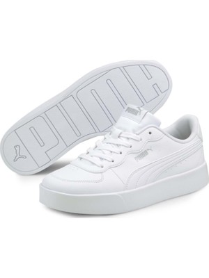 Puma Skye Clean Unisex Spor Ayakkabı Beyaz Renk 40 Numaralı Konforlu Tasarım
