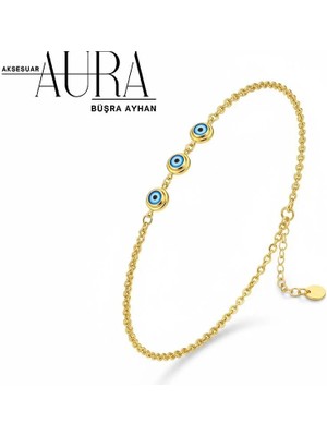 Büşra Ayhan Gold Renk Paslanmaz Kararmaz Çelik Kadın Bileklik