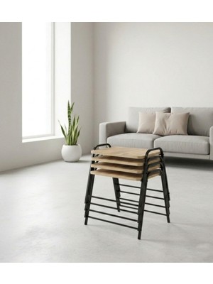 Sofex 4'lü Tepsi Model Modern Sehpa