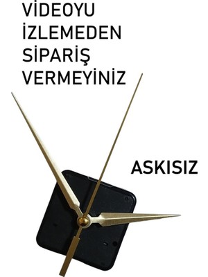 Cnr Shop Saat Mekanizması, 22 mm Şaft Boyu Sessiz Çalışır Saat Motoru Akrep-Yelkovan-Saniye-(Askısız)