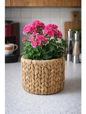 ada ahşap oyma ve çerçevecilik Hasır Saksı 15CM