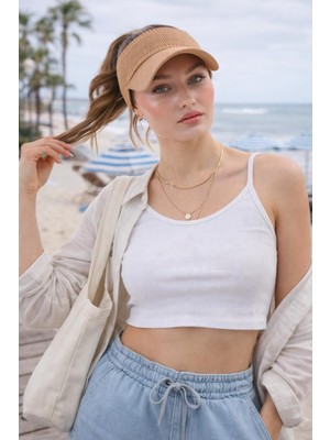 Wearflawless Kadın Vizör Şapka, Yazlık Spor Üstü Açık Esnek Şapka, Plaj Şapkası, Tenis Şapkası,trend Yazlık Şapka