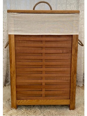 ada ahşap oyma ve çerçevecilik 64X42X35CM Çamaşır Sepeti