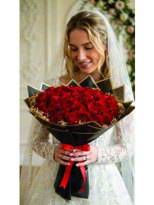 Vizyon Çiçek 21 Li Kırmızı Yapay Gül Isteme Çiçeği