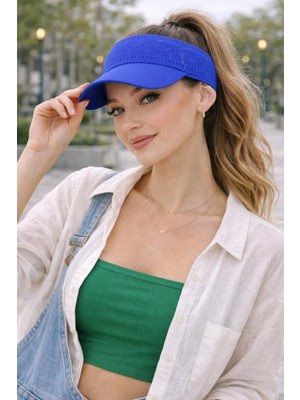 Wearflawless Kadın Vizör Şapka, Yazlık Spor Üstü Açık Esnek Şapka, Plaj Şapkası, Tenis Şapkası,trend Yazlık Şapka