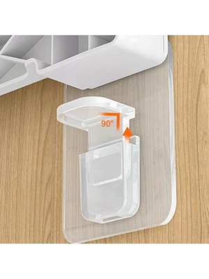 Gusion Yapışkanlı Raf Tutucu Seti 4 Adet Kurulumu Kolay Alet Gerektirmez Dekoratif Duvarınıza Zarar Vermez