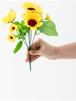 Güleç Yapay Çiçek Yapay Ayçiçeği Demeti 30 cm 7 Dal