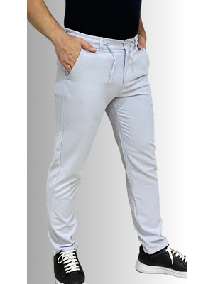 Man Klas Jagger Erkek Pantolon Likralı Bağcık Detaylı Klasik Erkek Jogger Kumaş Pantolon