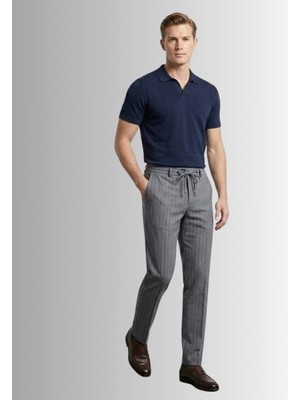 Man Klas Jagger Erkek Pantolon Likralı Bağcık Detaylı Klasik Erkek Jogger Kumaş Pantolon