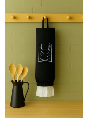 Poşetlik – Poşet Organizeri, Poşet Sepeti, Mutfak Poşet Düzenleyici Siyah