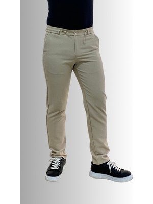 Man Klas Jagger Erkek Pantolon Likralı Bağcık Detaylı Klasik Erkek Jogger Kumaş Pantolon