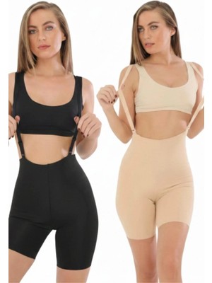 Anı İç Giyim Lazer Askılı Paçalı Korse Kadın AK4204 Siyah - S