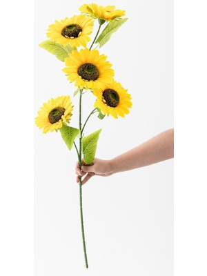 Güleç Yapay Çiçek Yapay Ayçiçeği 90 cm Dal 5 Kafa