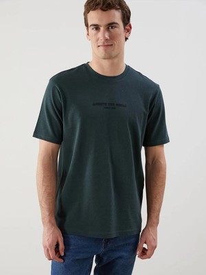 Lc Waikiki Yeni Sezon Bisiklet Yaka Baskılı Erkek Tişört