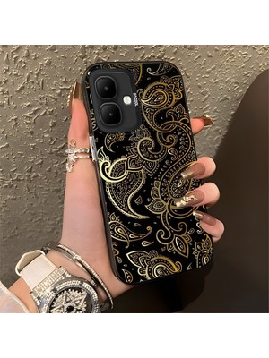 HONTINGA Tecno Spark Go 2 ile Uyumlu Kılıfı Silikon Kenar Sert Arka Düşüme Önleyici Basitlik Anti Düşme Kamera Korumali Vintage Desen Telefon Kılıfı Kadın ve Erkek Için Uygundur K1-0630