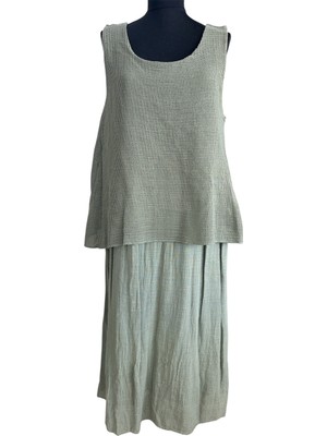 Phuti %100 Pamuk File Detaylı Astarlı Elbise