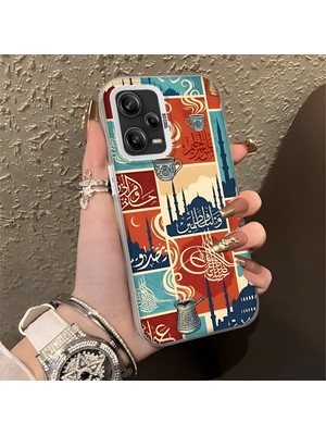 HONTINGA Redmi Note 12 Pro 5g ile Uyumlu Kılıfı Silikon Kenar Sert Arka Düşüme Önleyici Basitlik Anti Düşme Kamera Korumali Geleneksel Kültür Desen Telefon Kılıfı Kadın ve Erkek Için Uygundur K1-0828