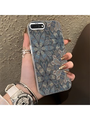HONTINGA iPhone 8 Plus ile Uyumlu Kılıfı Silikon Kenar Sert Arka Düşüme Önleyici Basitlik Anti Düşme Kamera Korumali Vintage Desen Telefon Kılıfı Kadın ve Erkek Için Uygundur K1-0630