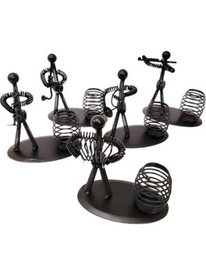 İlk El Grup Ieg™ Dekoratif Metal Adam Müzisyen Kalemlik