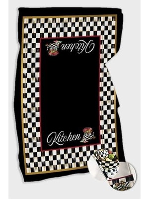Nacario Siyah Dama Desen Fırın Mutfak Havlusu 30X50CM