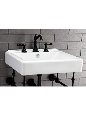 Nacario FSC1970ACL Amerikan Klasik 8" Geniş Lavabo Musluğu, Mat Siyah