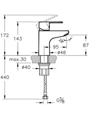 Mestore Artema A41177 Win S Lavabo Bataryası - 8697221189182